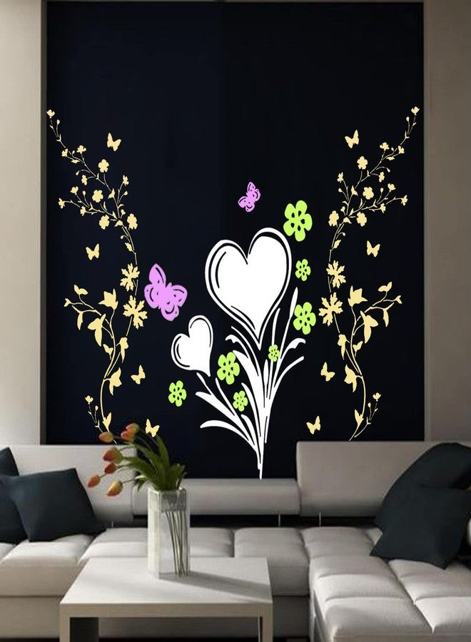 ARandNJ مجموعة قوالب الرسم الجدارية من ARandNJ، (المقاس: 24×40 و16×24 بوصة) تصميم مستوحى من الطبيعة - نبات القلب وزهور جذابة، تصميم قابل لإعادة الاستخدام، مثالي لغرفة النوم وغرفة المعيشة وغرفة الرسم (عبوة من قطعة واحدة) - Image 3